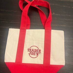 Trader Joe’s mini tote bag in red